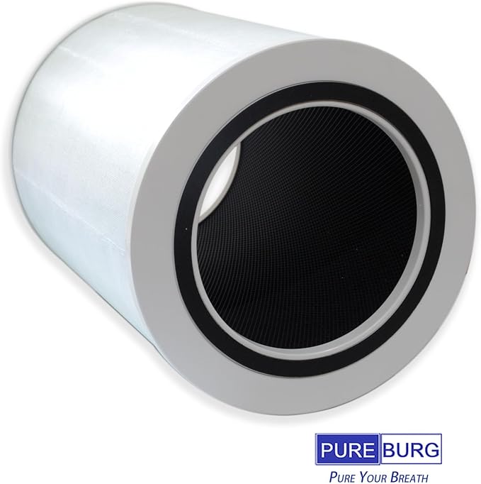 PUREBURG Replacement Filter Compatible with Happi KJ500 Our Happi Air Purifier, True HEPA and Activated Carbon, Multi-Layer Filtration, Pack of 1