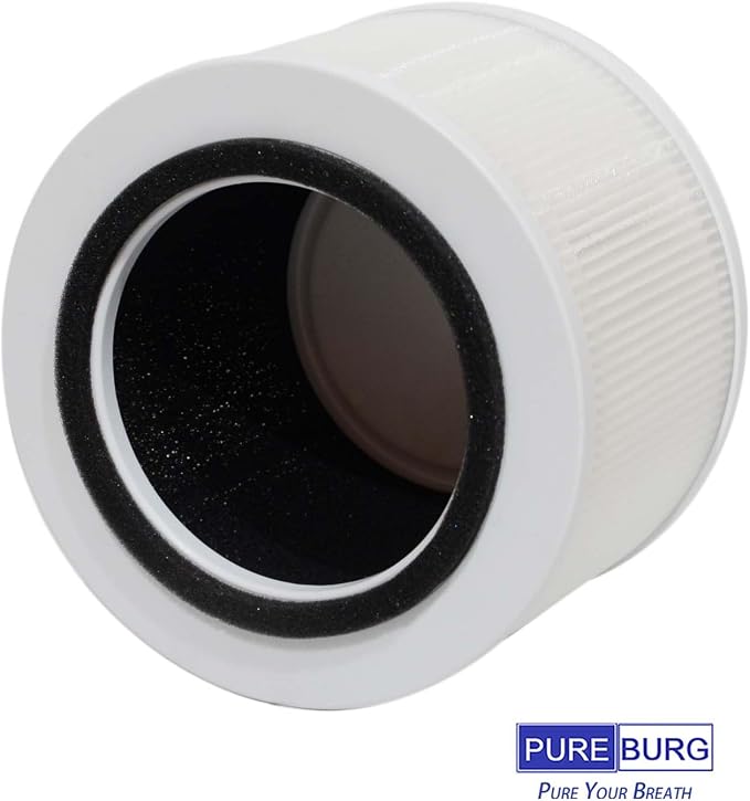 PUREBURG Replacement Filter Compatible with JERDAZEN JZ200 Air Purifier, 2-Pack H13 True HEPA Activated Carbon 3-Stage Filtration Air Clean Dust VOCs Odor