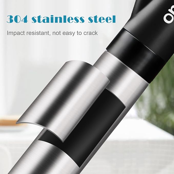Toilet Plunger Drain Clog Remover: High Pressure Air Drainage Blaster Gun Clog Remover Tool with Gloves- Stainless Steel Black Air Plunger for Bathroom, Sink, Floor, Kitchen Clogged