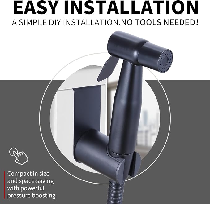 Handheld Bidet Sprayer for Toilet, Brass Jet Spray for Feminine & Baby Wash | Brass bidet sprayer, pressurized jet spray for feminine wash, baby care & toilet cleaning, easy install with all accessories
