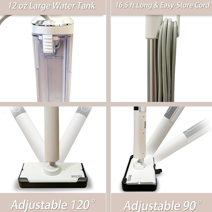 Steam Mops for Floor Cleaning, Floor Steamer with 2 Steam Modes & Smart Touch Control, for Carpet, Wooden, Marble, Tile, Hardwood