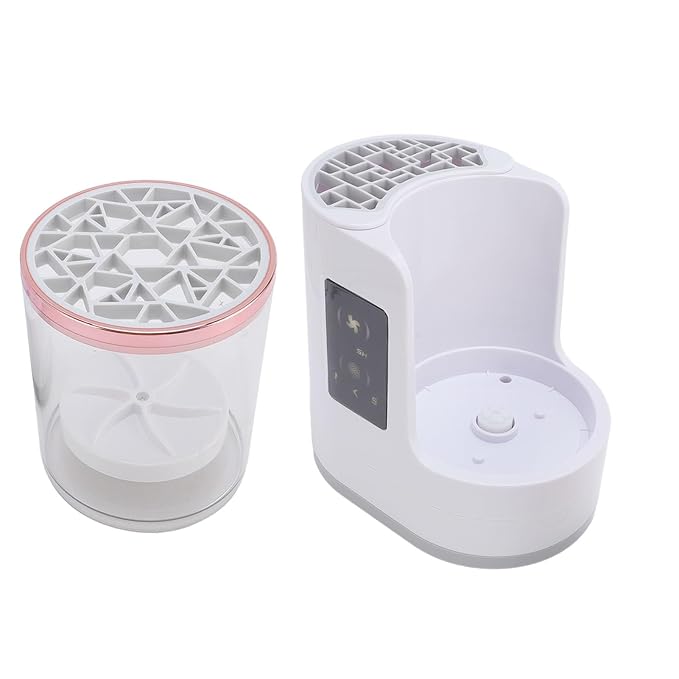 Yinhing Electric Makeup Brush Cleaner Machine Quick Drying Plug in Automatic Cosmetic Brush Washer Tool for Home ABS