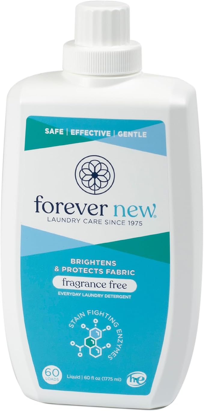 Everyday Liquid Laundry Detergent | Fragrance Free | Hypoallergenic | Enzymed-Based | Odor Control | 60 fl oz