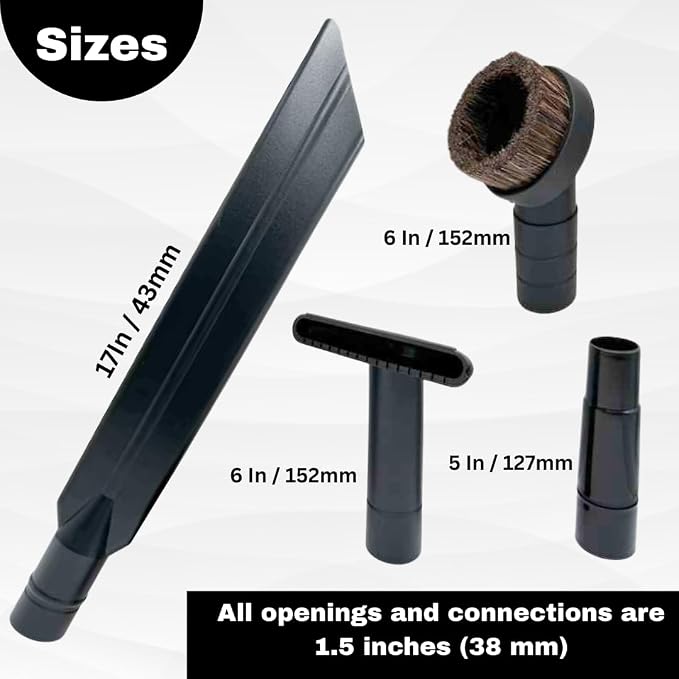 Fit on Proteam Backpack Vacuum Parts & Accessories - Compatible with Hoover C2401 - Vacuum Brush, Dusting Brush, Upholstery Tool & Extended Adapter for Commercial & Industrial Vacuum Cleaners