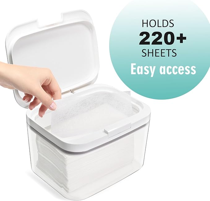 Pensino Laundry Pods Container Laundry Pod Holder with Lid, Laundry Room Storage Container for Detergent Pods Laundry Powder Scent Booster Container with Scoop (2 Pack)