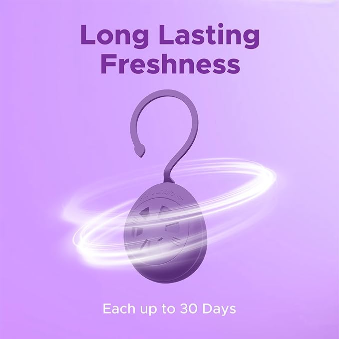 Air Jungles Lavender Fresh Bundle – 3-in-1 Odor Eliminator Balls (6 Count), Lavender Car Air Freshener Clips (6 Pack), and 3-in-1 Leather Cleaner Wipes (70 Count)