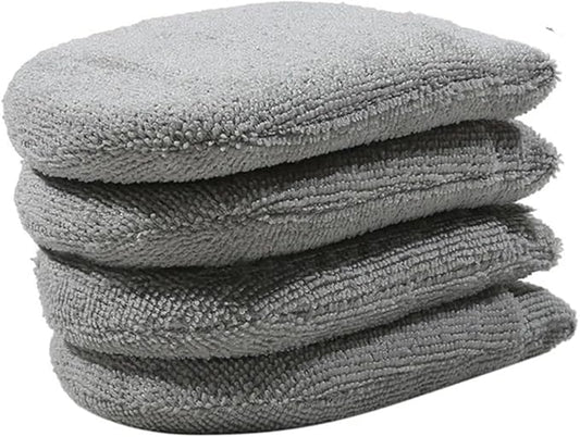 1/10pcs Car Wax Applicator Mitts Microfiber Waxing Polish Pad Sponge Auto Soft Wax Polishing Foam Applicator Car Cleaning Mitts(4pcs Grey)