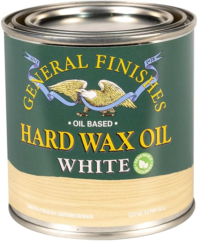 General Finishes Hard Wax Oil, 1/2 Pint, White