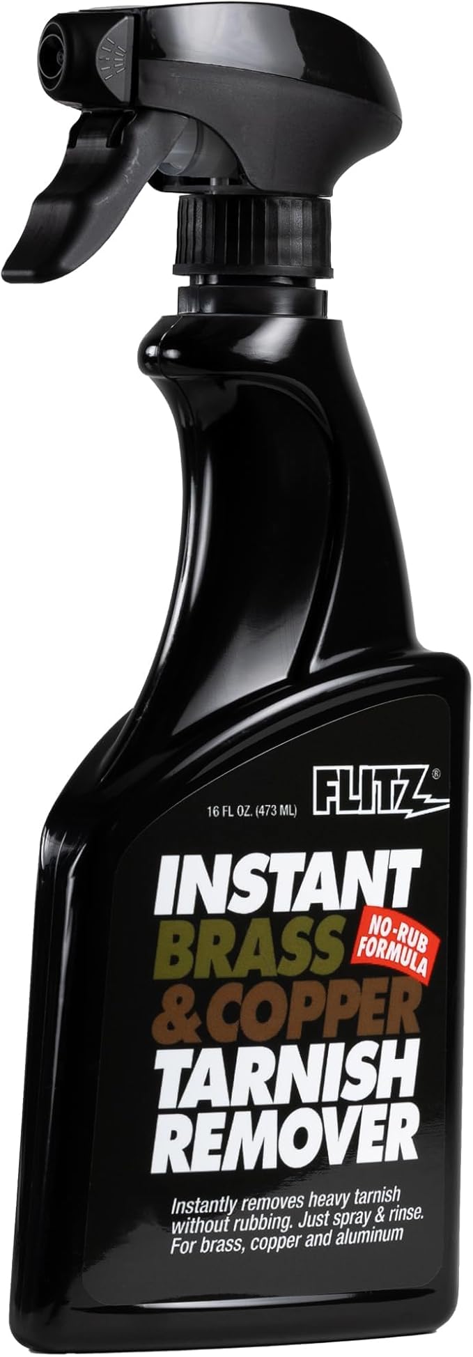 FLITZ Brass and Copper Restoration Kit - 16oz Tarnish Remover, 5.29oz Metal Polish Paste, 16" x 16" Microfiber Cloth and 2" Drill-Attachable BuffBall with 1.76oz Metal Polish Paste