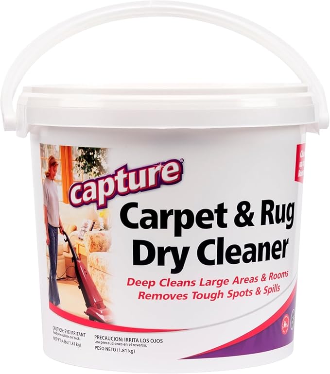 Capture Carpet & Rug Dry Cleaner: Carpet Deodorizer & Freshener Powder - Pet Odor Eliminator - Spot & Stain Remover - Fresh Natural Scent - Carpet Cleaner Powder - Dry Rug Powder Cleaner (4 lb)
