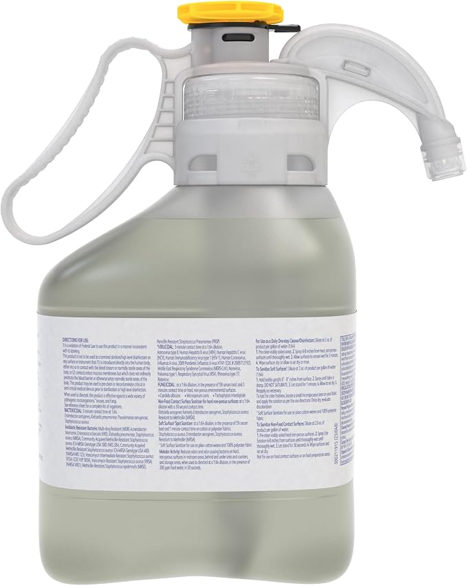 Oxivir Diversey 101106007 Three 64 Disinfectant Cleaner, Multi Purpose Hard Surface Cleaner, Hydrogen Peroxide Based Concentrate, Unscented, SmartDose, 1.4-Liter