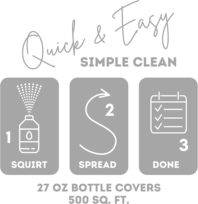 Quick Shine Hardwood Floor Cleaner 27oz, 6Pk| Use in Spray & Vac Mops| Removes Dirt & Scuff Marks| Ready-to-Use, Streak Free, No Rinse| Safer Choice Cleaner| Perfect for Gentle and Effective Cleaning