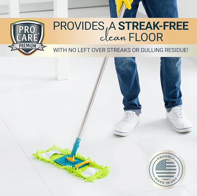 ProCare Floor Cleaner Ready to Use Lemon Poppyseed - Household Supplies for Mopping - Vinyl, Wood, Tile, Stone, Laminate, Bathroom Cleaner, Grout Cleaner - 1 Gallon