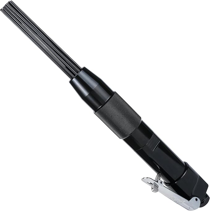 Compact air needle scaler air-powered pneumatic rust paint weld removal tool, pneumatic needle scaler
