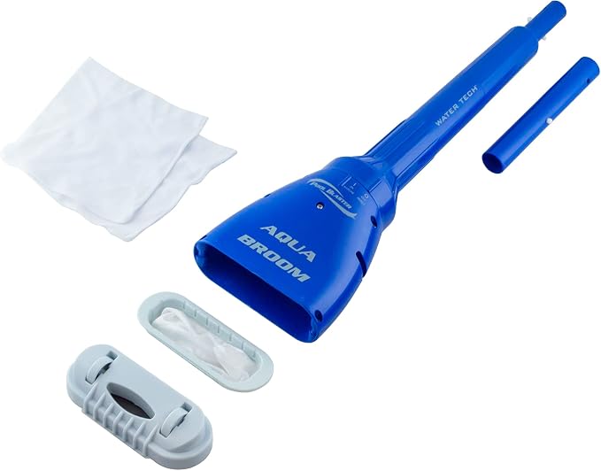 POOL BLASTER Aqua Broom Hot Tub Vacuum Cordless Spa Vac for Inflatable Above Ground and Inground Spas, Hot Tub Accessories, up to 3 Hours of Runtime, Battery-Powered, Lightweight Handheld Cleaner