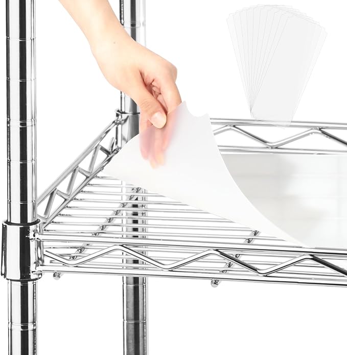 Frienda Set of 10 Wire Shelf Liner 14 x 36 Inch Heavy Duty Waterproof Shelf Liners for Wire Shelving, Non Adhesive Plastic Mat for Metal Rack Kitchen Shelves, Shoe Rack(Clear)