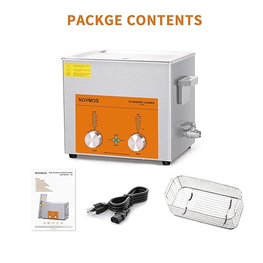 Ultrasonic Cleaner,10L 240W Industrial Sonic Cleaner with Encoded Control, Ultrasonic Engines Cleaner for Gun,Carburetors,Parts,Chain Cleaning (Including Baskets)