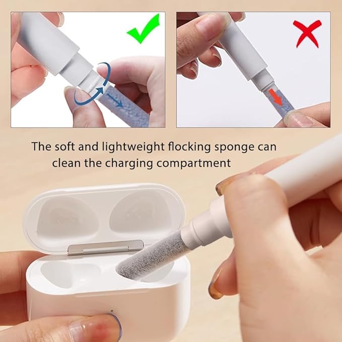 Audiologist's Choice Earbud Cleaning Kit with Audio Wipes - 3-in-1 Pen for AirPods, iPhone Cleaner, Earwax Removal, Speaker & Bluetooth Earbuds - Compact & Travel-Friendly (Cleaning Kit + 10 Count)