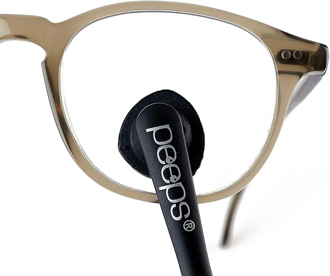 Peeps Glasses Cleaner - for Eyeglasses, Reading Glasses, and More - Lens Cleaner with Carbon Microfiber Tech-Injected Green-3 Count (Pack of 1)