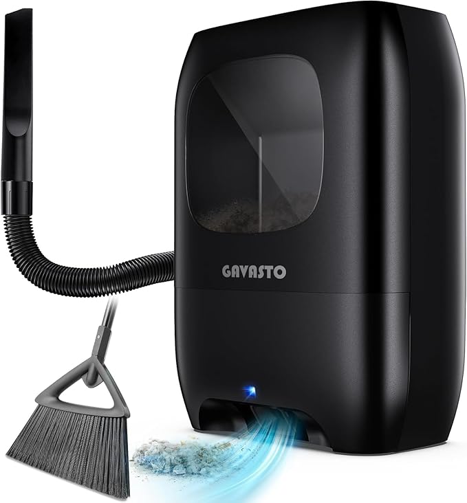 Pro Touchless Vacuum Automatic Dustpan - Ultra Fast & Powerful - Great for Sweeping Salon Pet Hair Food Dirt Kitchen, Canister Vacuum Cleaner Trash Can, Bagless, Auto Sensors, 1500 Watt (Gun Gray)