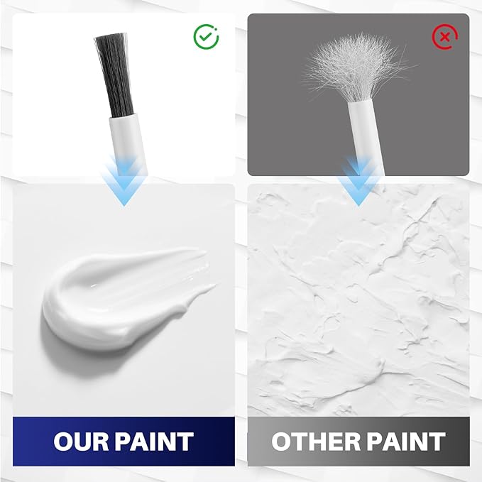 Tub and Tile Paint, 1.8oz High-Gloss White Touch Up Paint for Bathtub, Quick-Dry Bathtub Paint Kit for Bathroom, Repair Any Scratches & Chips on Porcelain Ceramic Enamel Tiles, Sinks and Toilets