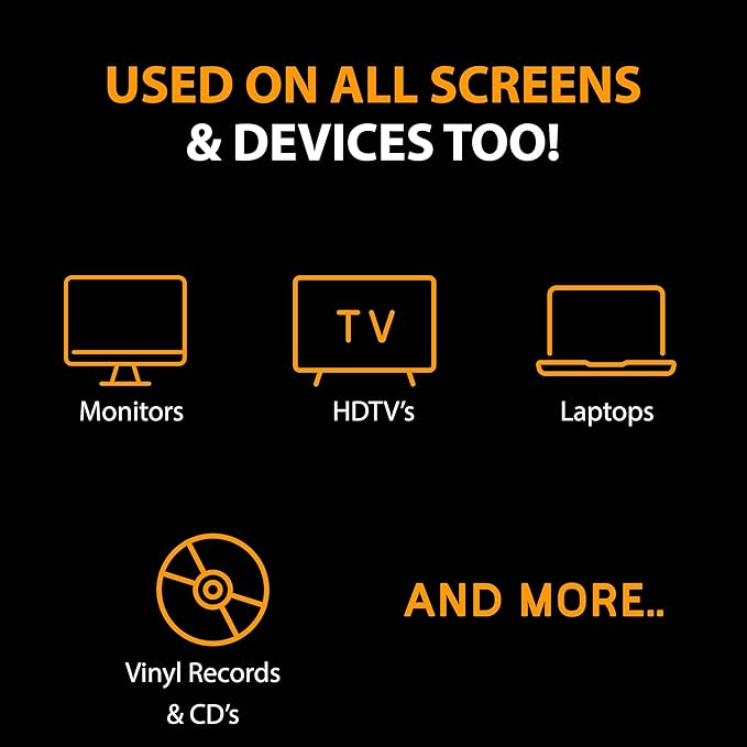 Screen Cleaner In The Groove Vinyl Roller - Quick Cleaning Vinyl Records or LP Surfaces from Dust - No Need for Spray or Wipes - Liquid Free iPad Screen Cleaner - Washable & Reusable