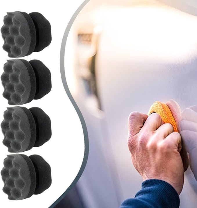 Car Detailing Soft Sponge Applicators 4Pack for Tire Waxing and Polishing Use