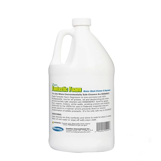 Super Fantastic Foam, 1 Gallon, Water Rinse Degreaser, Designed to Clean Away Grease & Oil from Garage Floors, Engines, Motors, White Walls, Printing Presses, Made in USA (55-222)