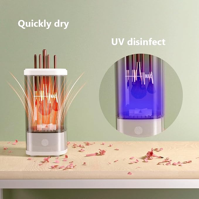 Electric Makeup Brush Cleaner Machine, LIFEES Portable Automatic USB Cosmetic Brush Cleaner Dryer for All Size Beauty Makeup Brushes Set, Foundation brush, Contour, Eyeshadow, Blush Brushes