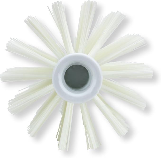 SPARTA Industrial Tank Brush Head Pipe Brush Head, Drain Brush with 3/4" Thread Hole (Handle Not Included) for Commercial Use, Plastic, 4 x 7.1 Inches, White
