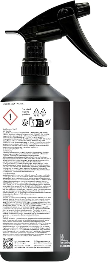 JENOLITE Original Rust Remover for Metal - Fast Acting Liquid with Trigger Spray - Industrial Strength, Removes Rust Back to Bare Metal - 500ml (16.9 fl oz)