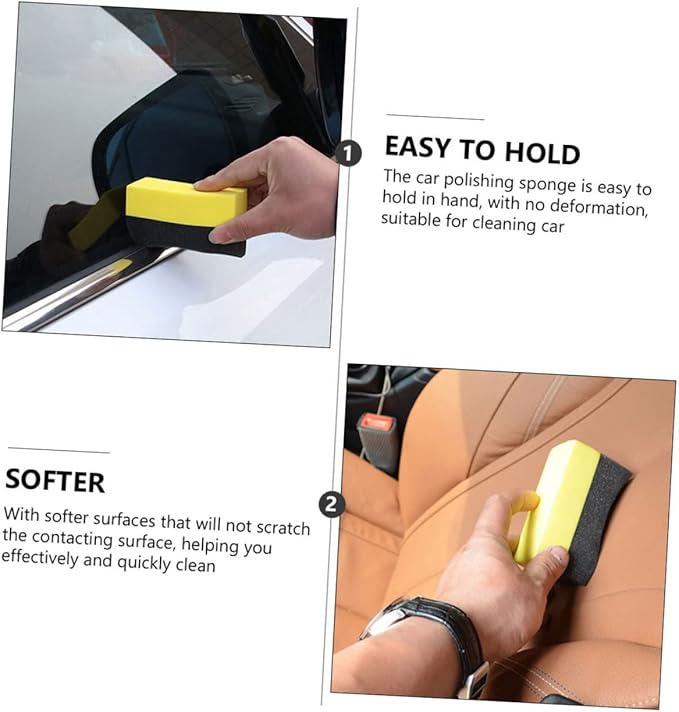 50pcs Tire Shine Applicator Pads Reusable Car Wax Polishing Sponges for Tire Dressing and Detailing for Off-Road and Comfortable Grip and High Absorption