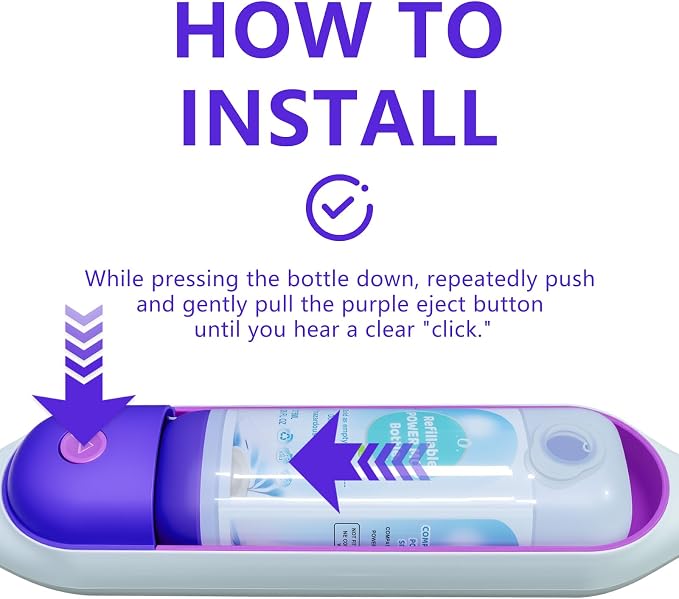 2 Pack Power Mop Refillable Bottle for Swiffer PowerMop, Empty Reusable Bottle for Power Mop, 26 FL OZ Leak-Proof HDPE Solution Container with 5 Silicone Gaskets & Folding Funnel