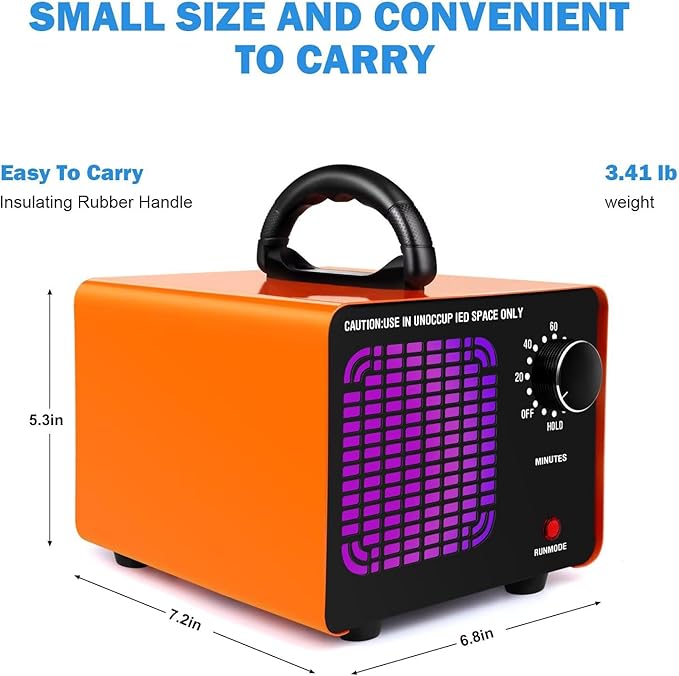 Ozone Generator 320,000mg/h, Ozone Machine Odor Removal Ozone Odor Eliminator Ozonator Air Ionizer Deodorizer for Home/Car/Smoke/Pet Odor