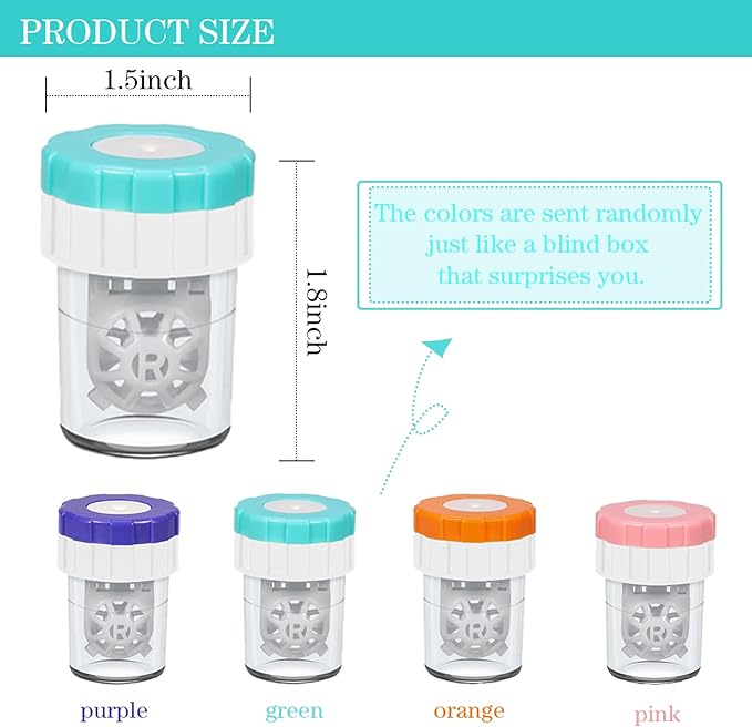 2 PCS Contacts Case Cleaner Machines, UpaClaire Daily Vision Care Manually Contact Lens Washer Cleaner Plastic