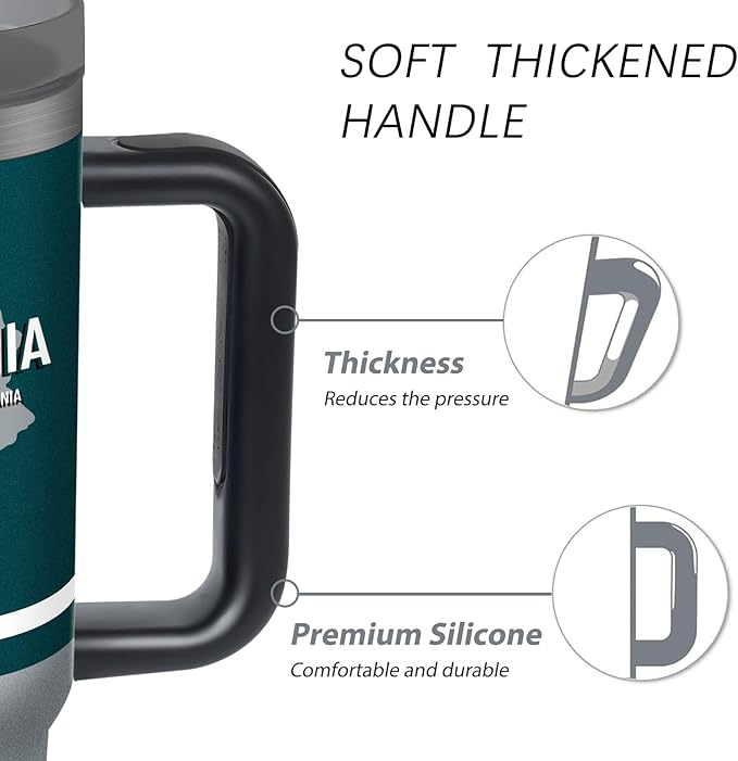 Tumbler 30oz Straight Skinny Portable Handle Car Cups With Anti slip Sleeve Straw Dust Cover, Sports Travel, Stainless Steel Insulated Gifts for Men Women Fans