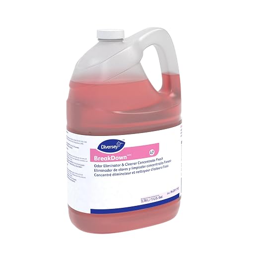 Diversey BreakDown Odor Eliminator & Cleaner Conc, Fresh, 1 gal, 4 Pack