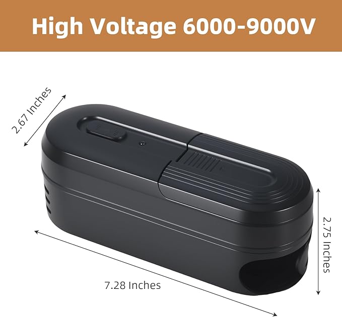 Electric Mouse Trap Zapper with Powerful Voltage, Electronic Mice Traps Indoor Use, Reusable Electric Rodent Zapper Battery or Adaptor Operated Mouse Shock Killer for Kitchen Attic Home