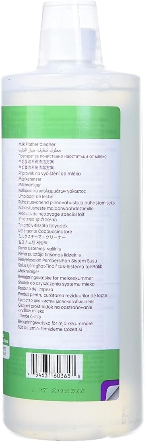 Biocaf Espresso Machine Milk Cleaning Liquid - 1 Liter - Safe Biodegradable Phosphate-Free and Odorless for Auto-Frother, Steam Wands, and Milk Vessels, Such as Steel Pitchers