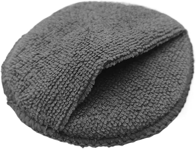 10Pcs Car Detailing Applicator Pads Car Care Waxing Polishing Sponge Soft Microfiber Round Bag Foam Sponge Car Cleaning Tools(1pcs Grey)
