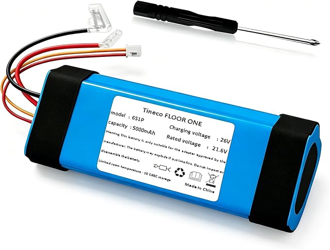 5000mAh Replacement Battery Compatible with Tineco Floor ONE S3 / S3 Breeze Cordless Wet Dry Vacuum Cleaner, High Capacity Battery Pack 21.6V