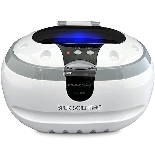 Sper Scientific 100005 Ultrasonic Cleaner, Stainless Steel Cleaner for Jewelry, Retainer, Sterling Silver, Ultrasonic Jewelry Cleaner, 20 oz Capacity - 2 Pack