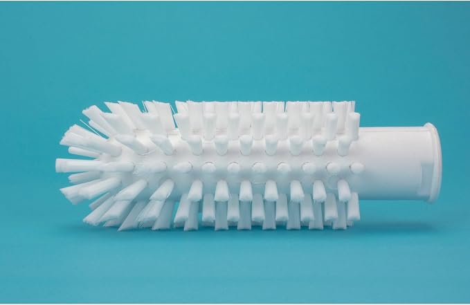 SPARTA Industrial Tank Brush Head Pipe Brush Head, Drain Brush with 3/4" Thread Hole (Handle Not Included) for Commercial Use, Plastic, 2 x 5.7 Inches, White (Pack of 6)