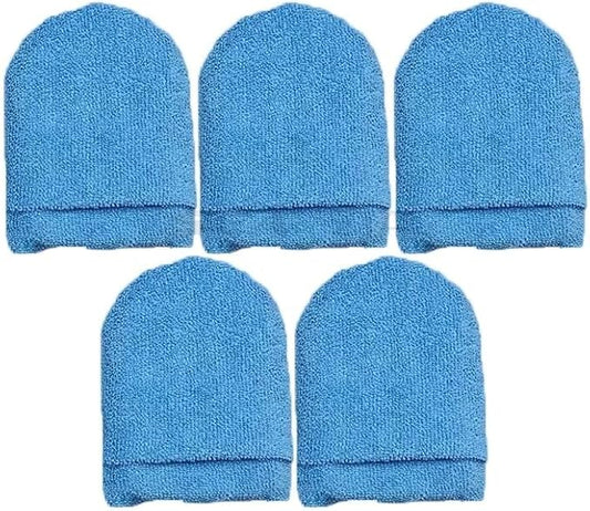 5pcs Car Polishing Wax Sponge Soft Microfiber Car Wax Applicator Mitts Foam Applicator Pad for Car Detailing Care Tool 5pcs blue