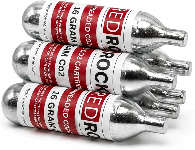 RedRock 16 Gram Unthreaded CO2 Cartridges for Gallo Drain Gun HVAC Drain Line Cleaner Tool (30 Pack)