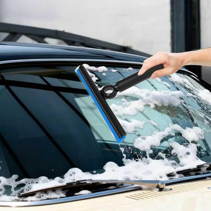 Telescoping Squeegee for Shower and Microfiber Dusters for Cleaning Kit