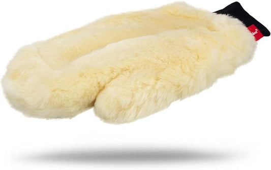 Maxshine Universal Premium Sheepskin Wool Wash Mitt – Ultra-Soft Lambswool Glove for Scratch-Free, Lint-Free Car Washing – Gentle Scrubber for Safe & Effective Auto Detailing
