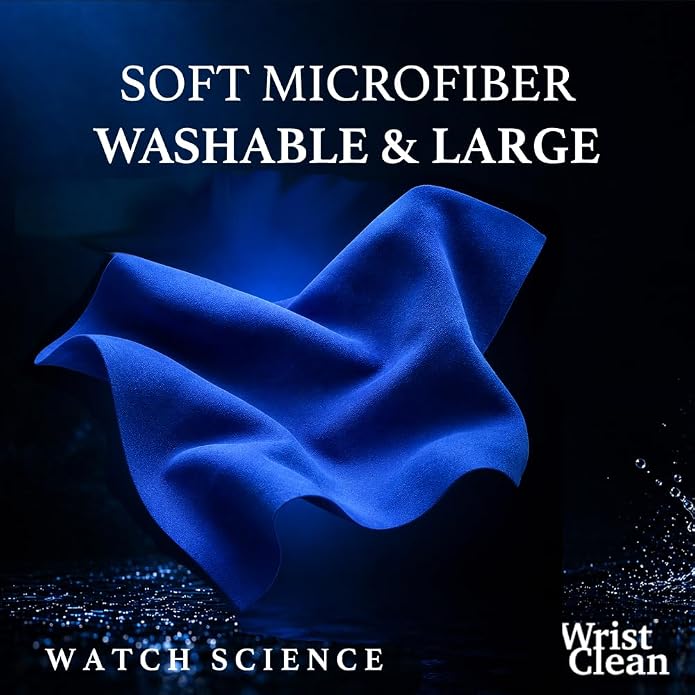 Essential Watch Cleaning Kit | Safe on all Metals & Crystals | (1x) Watch Cleaner Foam 50ML, (1x) Everyday Watch & Jewelry Cleaning Cloth 10"x10", (1x) Watch Cleaning Brush | USA Made (3 piece set)