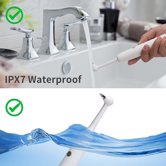 Household Oral Care Tooth Polisher Electric Dental Calculus Remover with 5 Replacement Heads,USB Rechargeable,IPX7 Waterproof,Dental Calculus Plaque Remover for People