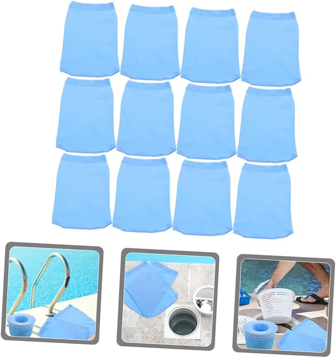GALPADA 100pcs Pool Skimmer Socks Fine Mesh Bags for Above and Inground Pools and Practical Cleaning for Spa and Marble Bathroom Use